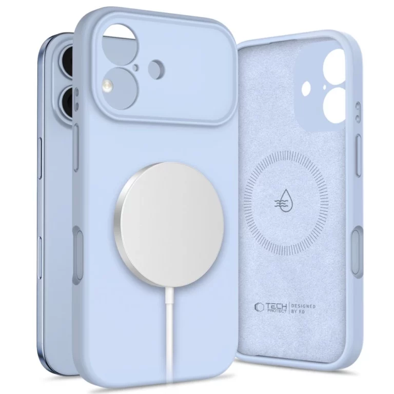 Etui Tech-Protect Silicone MagSafe na iPhone 17 - niebieskie
