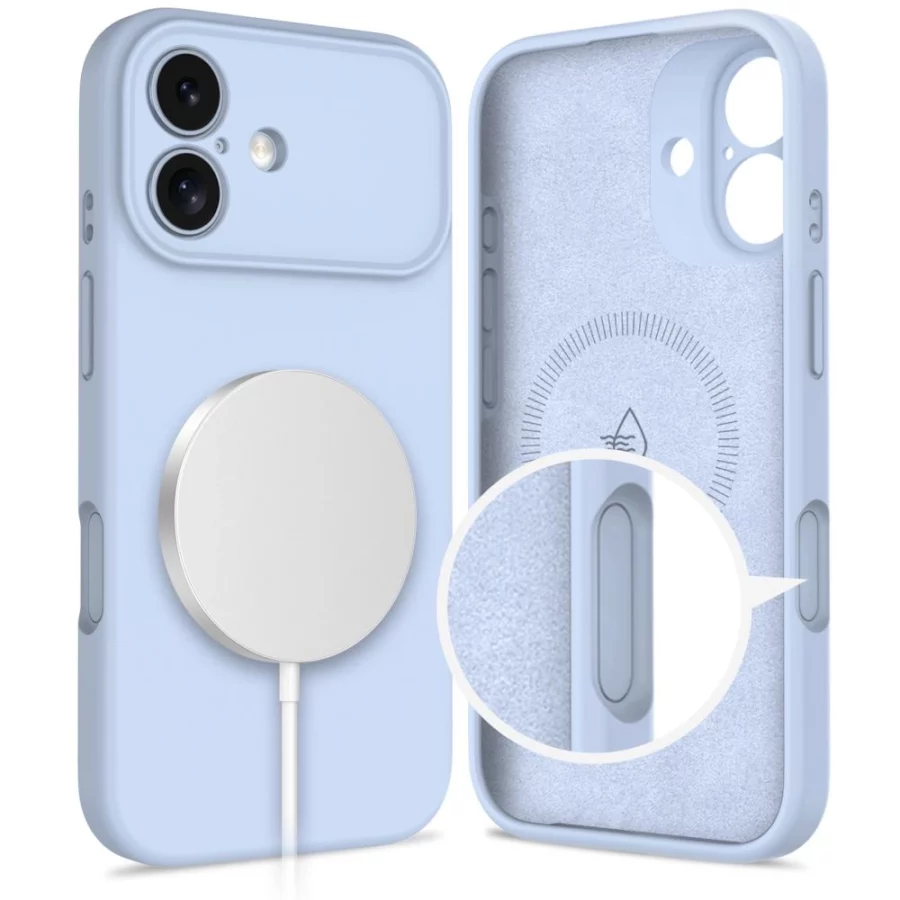 Etui Tech-Protect Silicone MagSafe na iPhone 17 - niebieskie