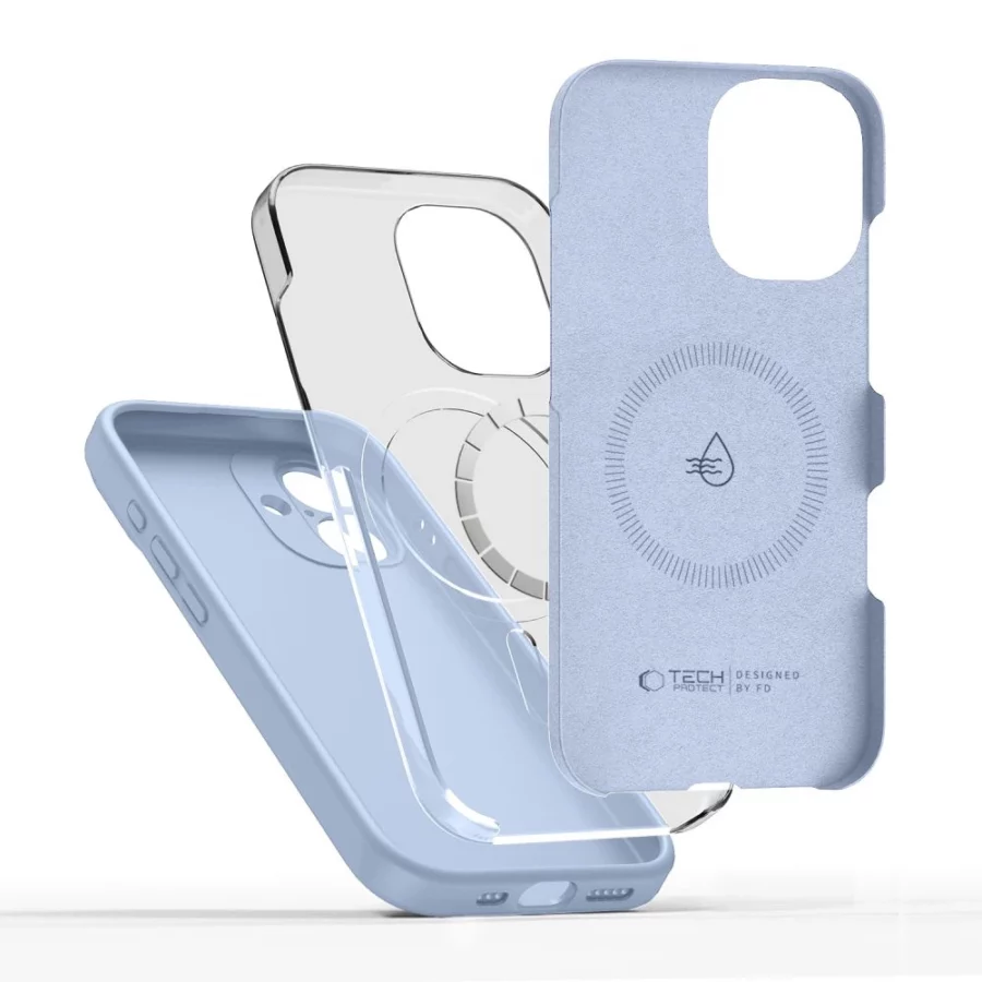 Etui Tech-Protect Silicone MagSafe na iPhone 17 - niebieskie
