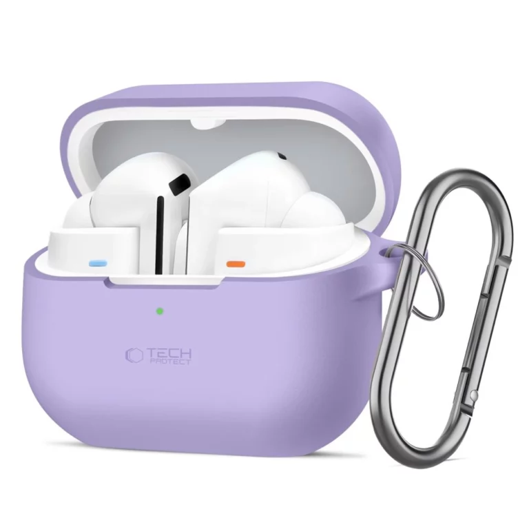 Etui Tech-Protect Silicone Hook na Samsung Galaxy Buds 3 / 3 FE / 3 Pro - fioletowe