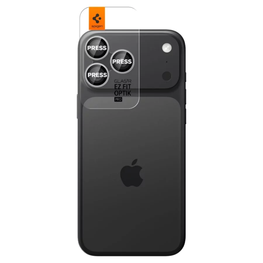 Osłona aparatu Spigen Optik Pro GLAS.TR ”EZ FIT” 2-pack na iPhone 16 Pro / Max / 17 Pro / Max - srebrna