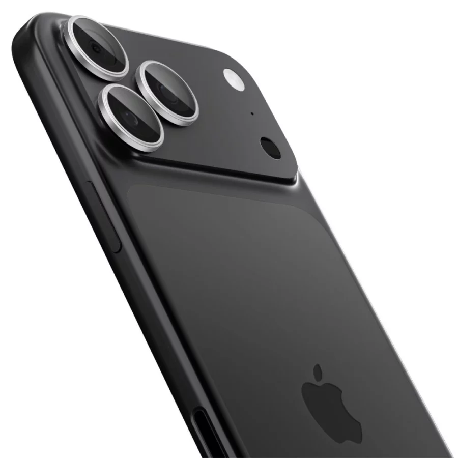 Osłona aparatu Spigen Optik Pro GLAS.TR ”EZ FIT” 2-pack na iPhone 16 Pro / Max / 17 Pro / Max - srebrna
