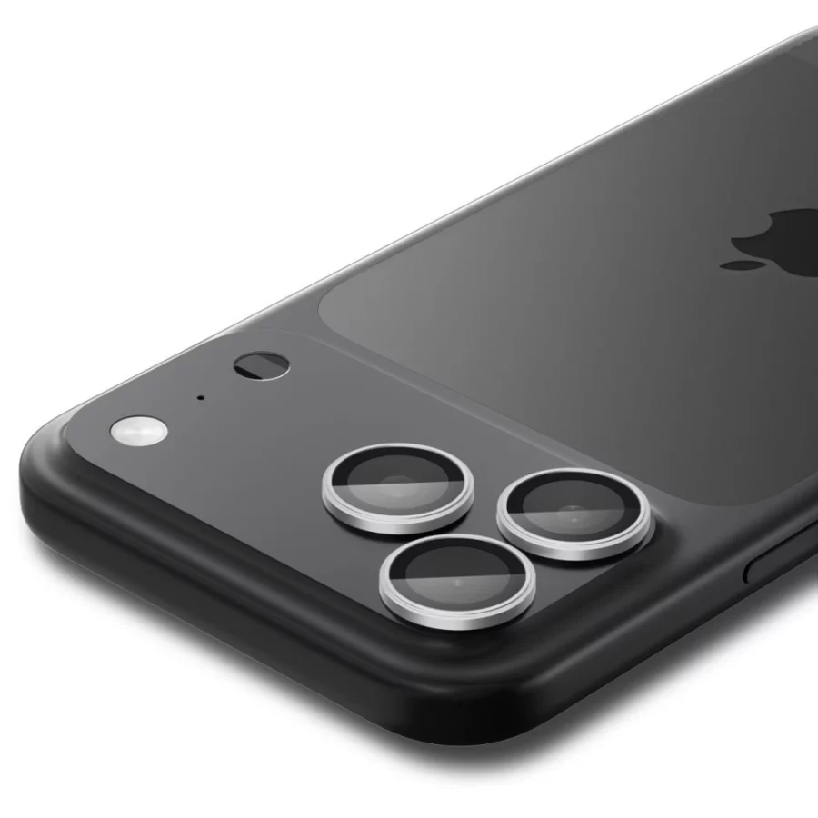 Osłona aparatu Spigen Optik Pro GLAS.TR ”EZ FIT” 2-pack na iPhone 16 Pro / Max / 17 Pro / Max - srebrna