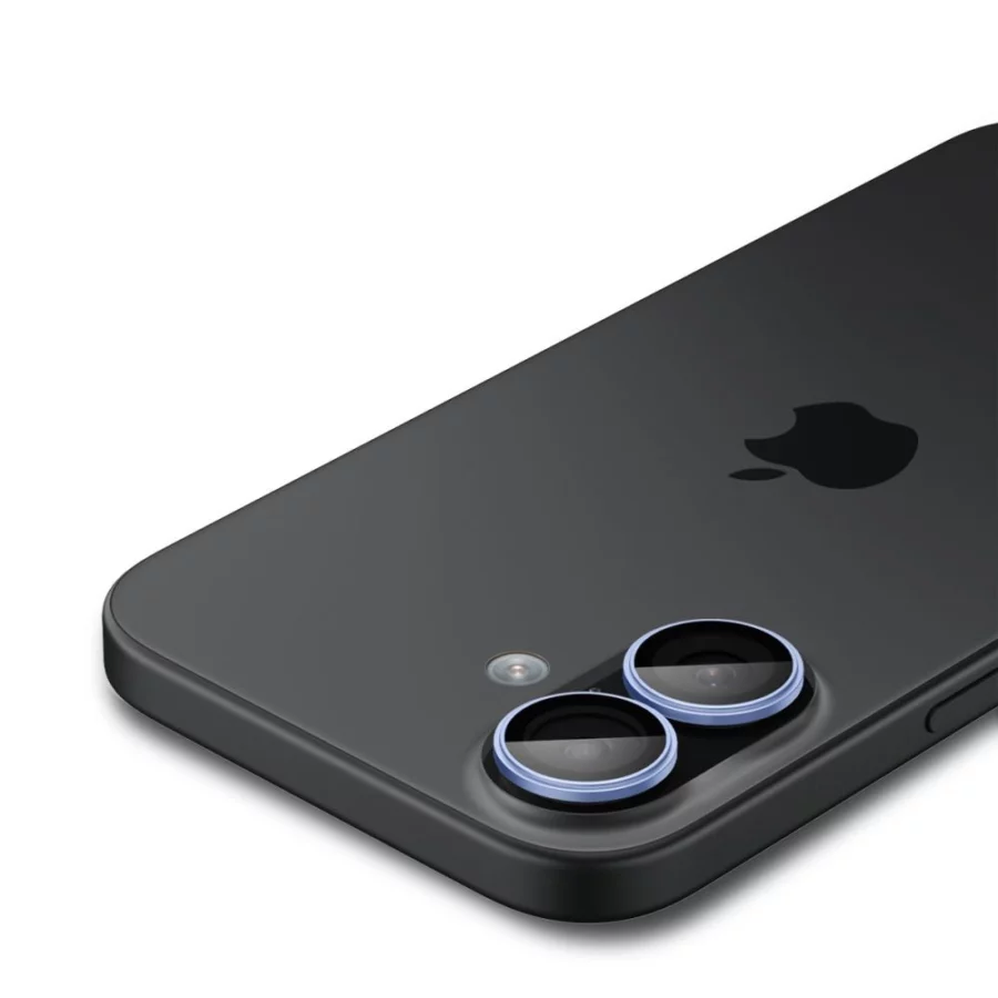 Osłona aparatu Spigen Optik Pro GLAS.TR ”EZ FIT” 2-pack na iPhone 16 / 16 Plus / 17 - niebieska