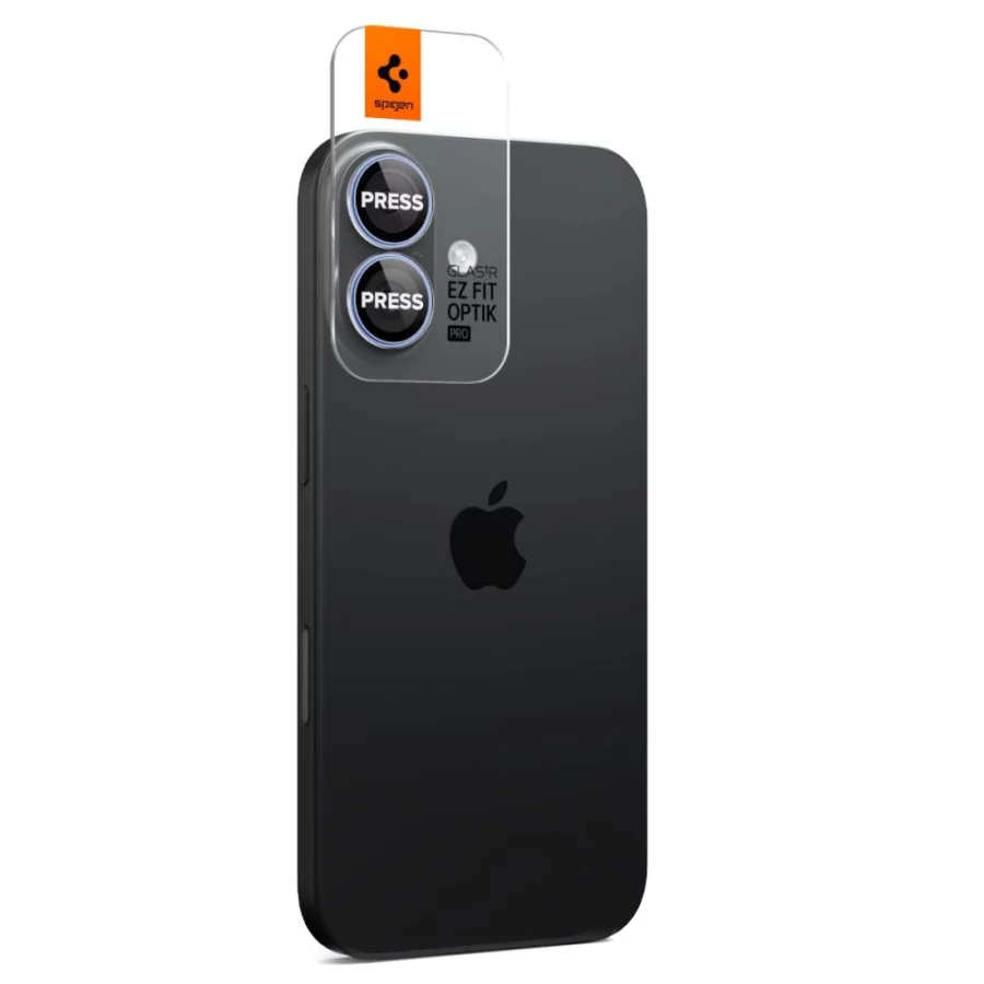 Osłona aparatu Spigen Optik Pro GLAS.TR ”EZ FIT” 2-pack na iPhone 16 / 16 Plus / 17 - niebieska