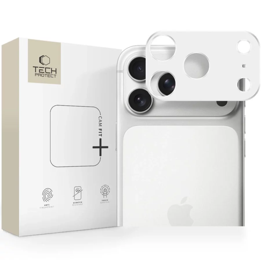Osłona aparatu Tech-Protect Camalloy Fit+ na iPhone 17 Pro - srebrna
