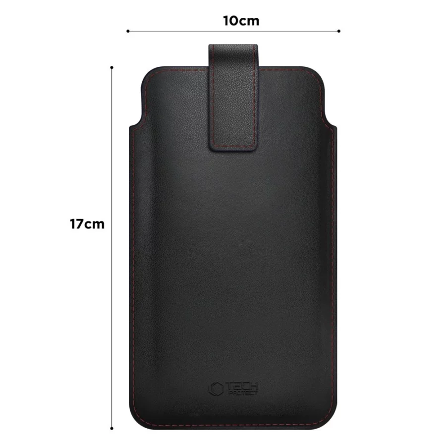 Etui Tech-Protect SM65 dla smartfonów 6.0-6.9" - czarno-czerwone