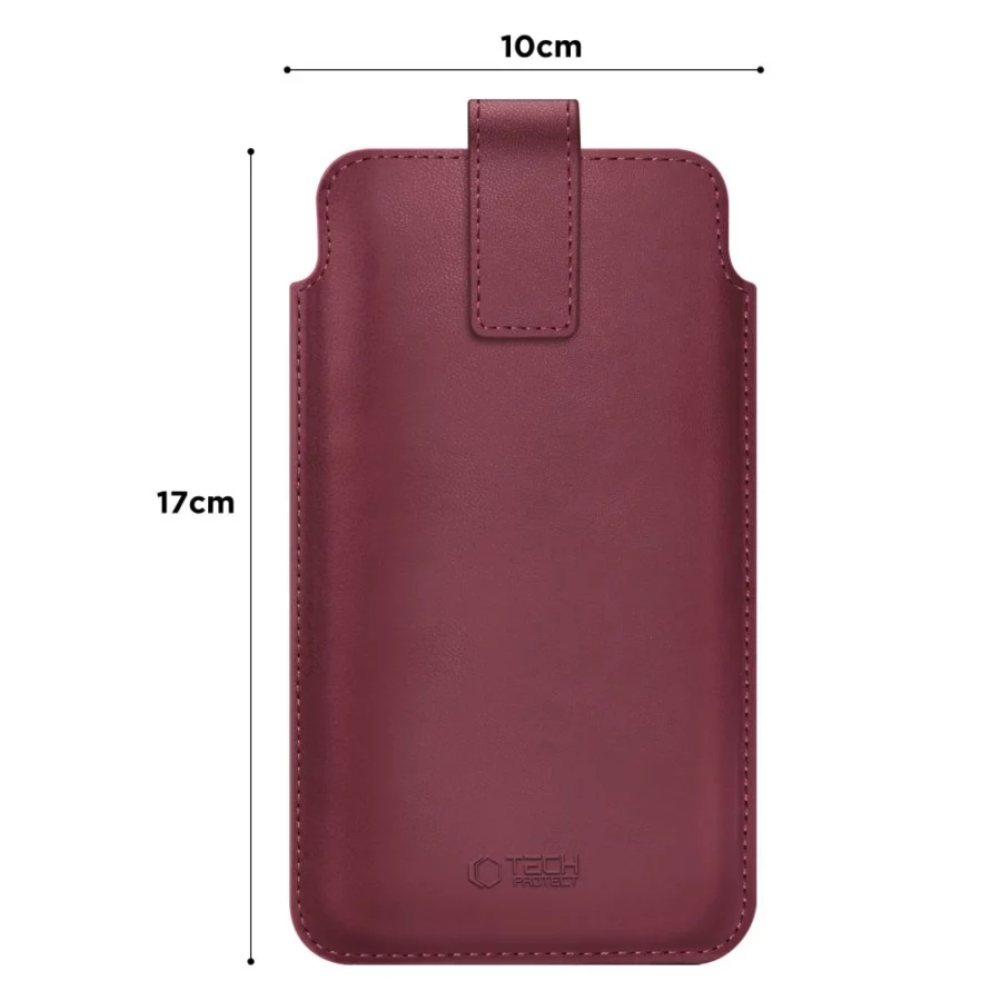 Etui Tech-Protect SM65 dla smartfonów 6.0-6.9" - bordowe