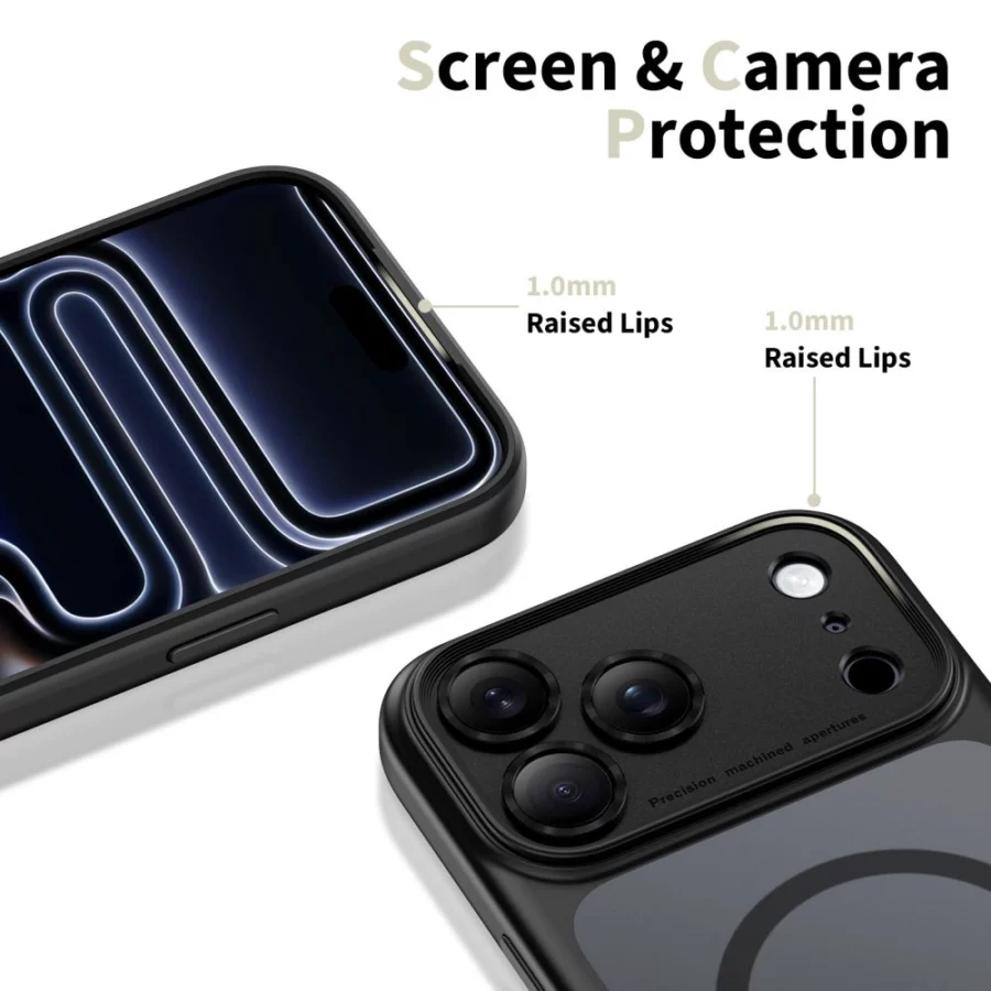 Etui Tech-Protect Magpeak Magsafe CC na iPhone 17 Pro - czarny mat