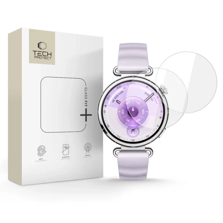 Szkło hartowane Tech-Protect Glass Fit+ 2-pack na Huawei Watch GT 6 41 mm - przezroczyste