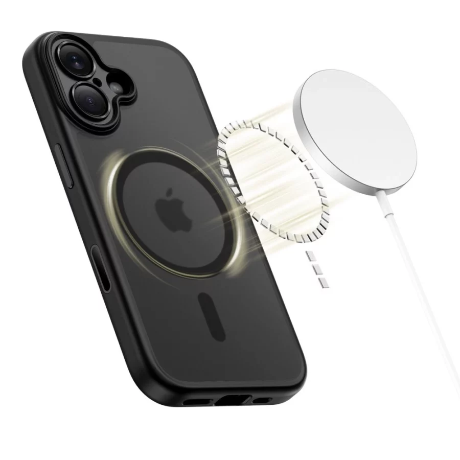 Etui Tech-Protect Magpeak Magsafe CC na iPhone 17 - czarny mat