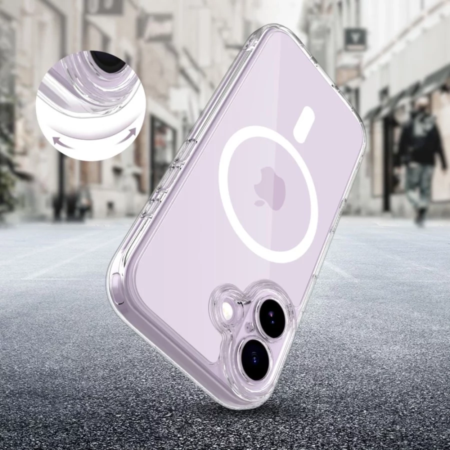 Etui Tech-Protect Magpeak Magsafe CC na iPhone 17 - przezroczyste