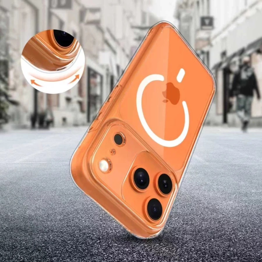 Etui Tech-Protect Magpeak Magsafe CC na iPhone 17 Pro Max - przezroczyste