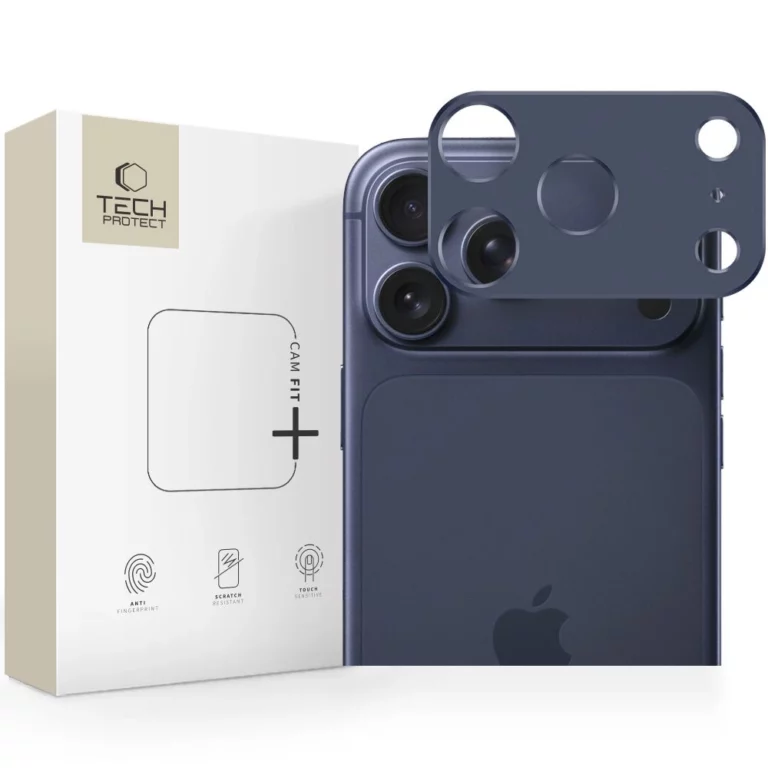 Osłona aparatu Tech-Protect Camalloy Fit+ na iPhone 17 Pro Max - granatowe