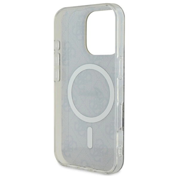 Etui Guess IML 4G MagSafe na iPhone 16 Pro Max - brązowe
