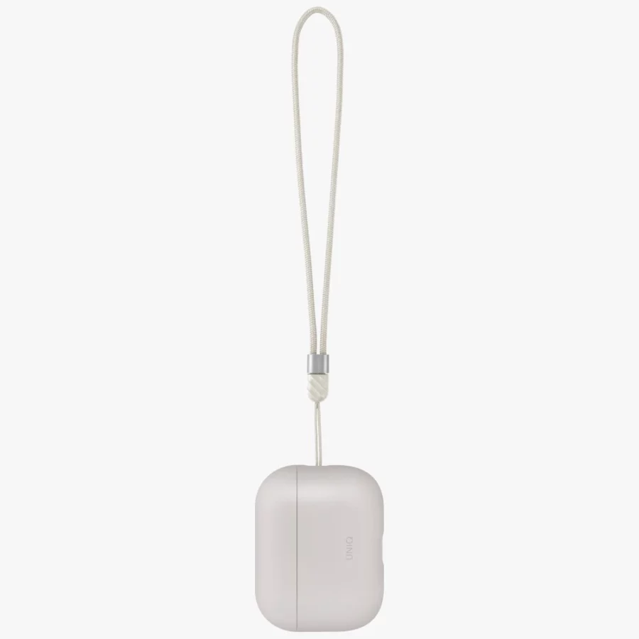 Etui UNIQ Lino Silicone na AirPods Pro - beżowe