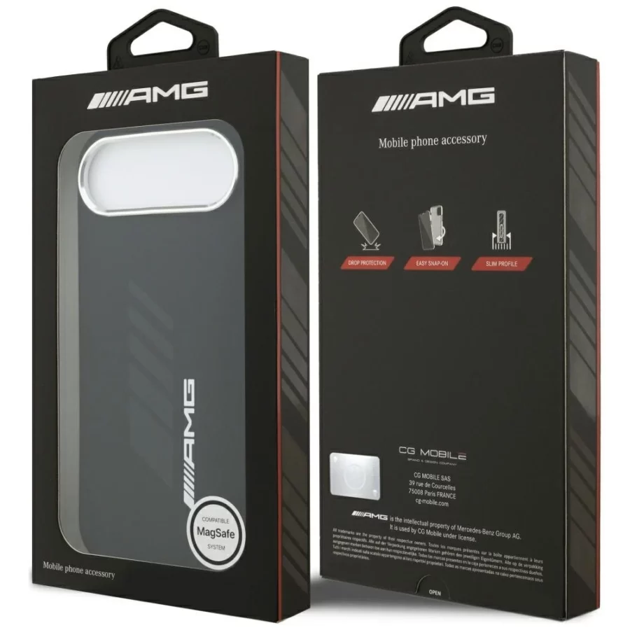 Etui AMG Silicone Oversize Rhombs MagSafe na iPhone Air - czarne