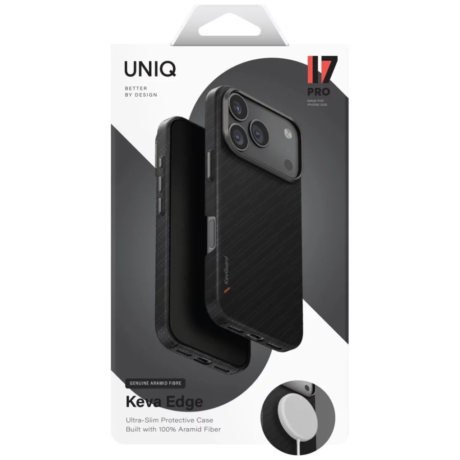 Etui UNIQ Keva EDGE Magclick Charging na iPhone 17 Pro - czarne