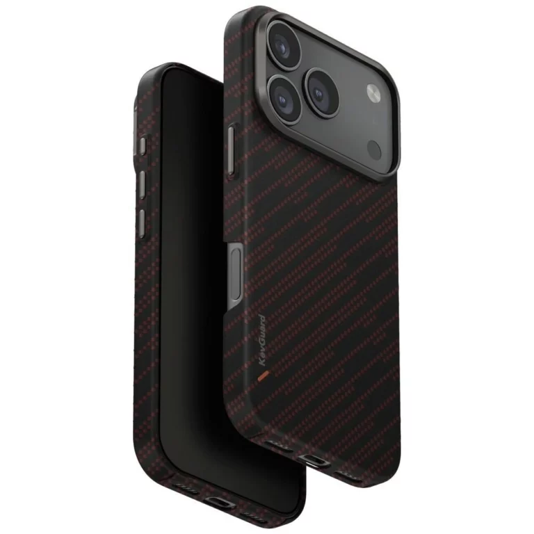 Etui UNIQ Keva EDGE Magclick Charging na iPhone 17 Pro - pomarańczowe