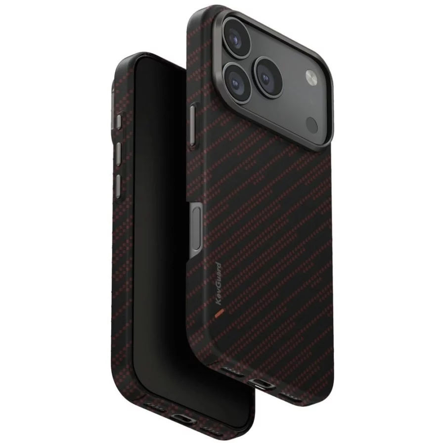 Etui UNIQ Keva EDGE Magclick Charging na iPhone 17 Pro - pomarańczowe