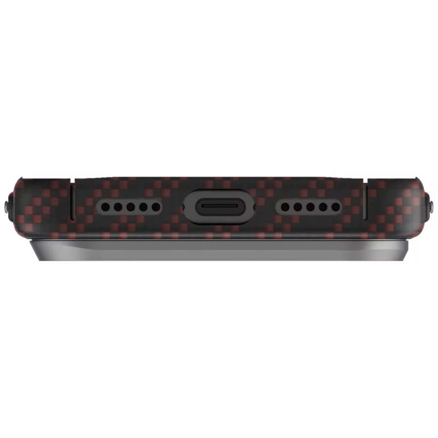 Etui UNIQ Keva EDGE Magclick Charging na iPhone 17 Pro - pomarańczowe