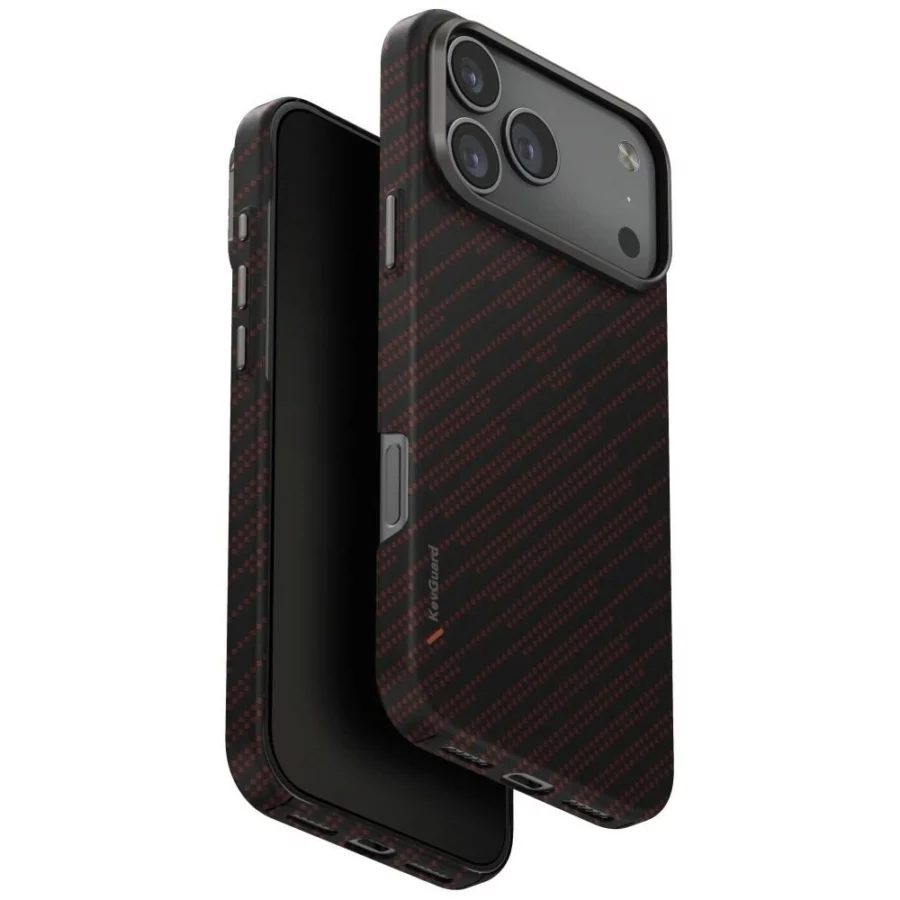 Etui UNIQ Keva EDGE Magclick Charging na iPhone 17 Pro Max - pomarańczowe