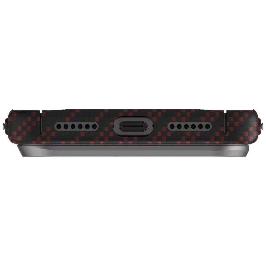 Etui UNIQ Keva EDGE Magclick Charging na iPhone 17 Pro Max - pomarańczowe