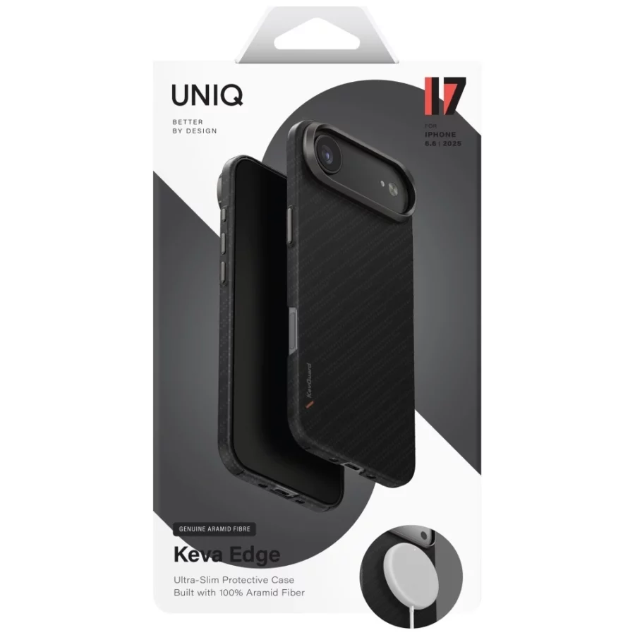 Etui UNIQ Keva EDGE Magclick Charging na iPhone Air - czarne