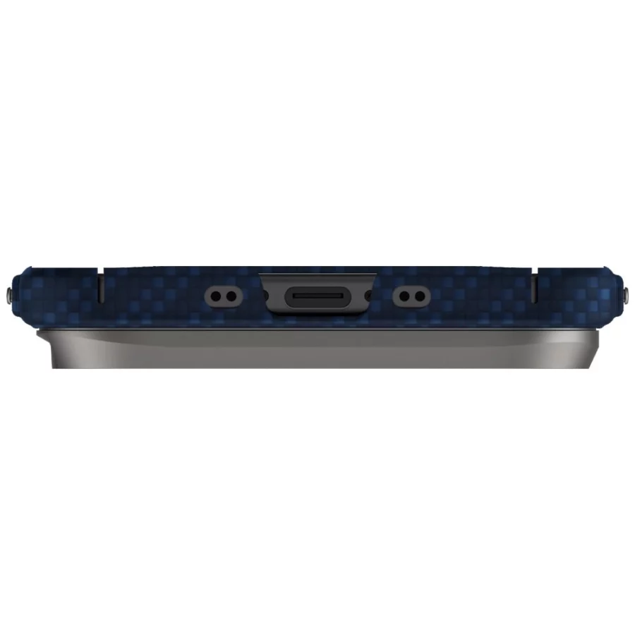 Etui UNIQ Keva EDGE Magclick Charging na iPhone Air - niebieskie