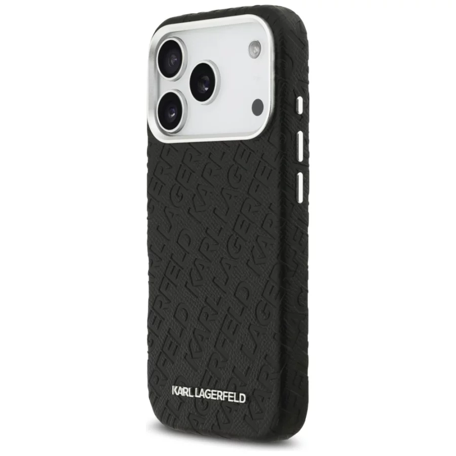 Etui Karl Lagerfeld FW Stamped Karl MagSafe na iPhone 17 Pro - czarne