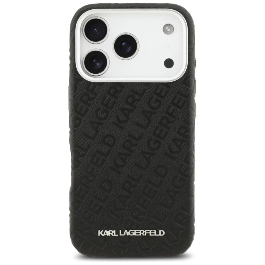 Etui Karl Lagerfeld FW Stamped Karl MagSafe na iPhone 17 Pro - czarne