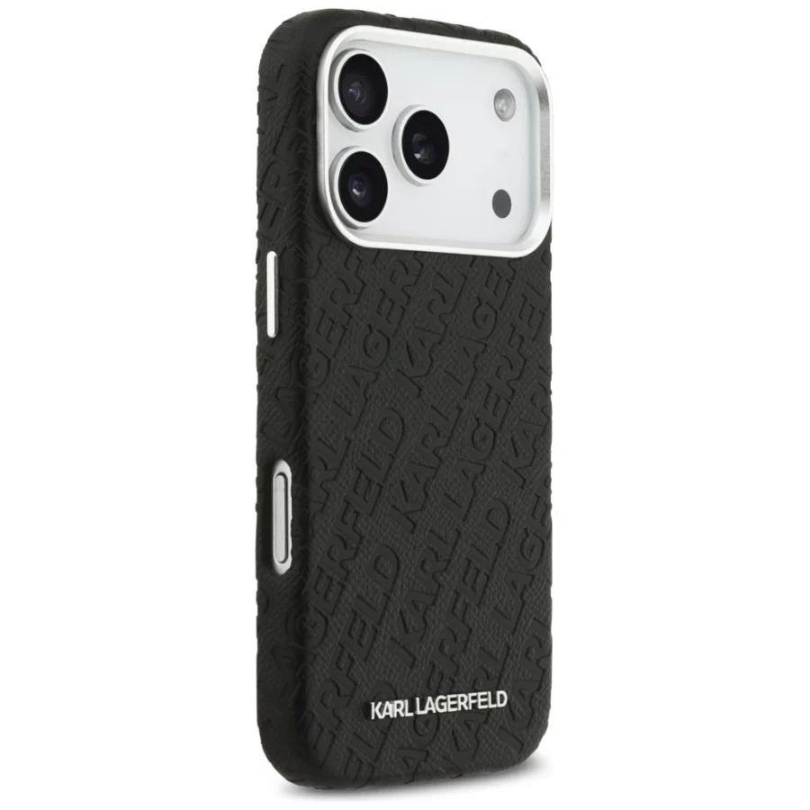 Etui Karl Lagerfeld FW Stamped Karl MagSafe na iPhone 17 Pro - czarne