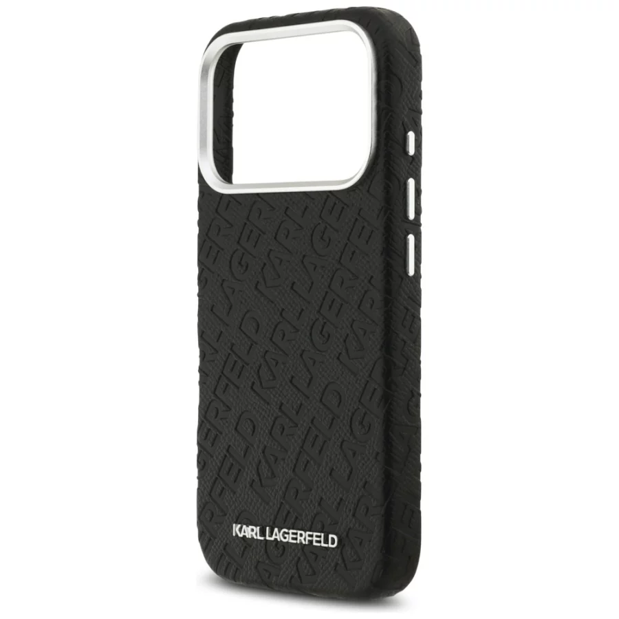 Etui Karl Lagerfeld FW Stamped Karl MagSafe na iPhone 17 Pro - czarne
