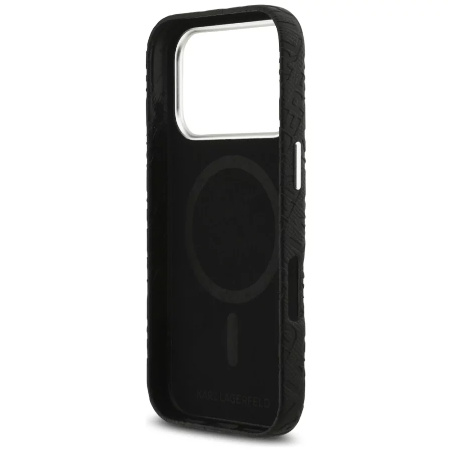 Etui Karl Lagerfeld FW Stamped Karl MagSafe na iPhone 17 Pro - czarne