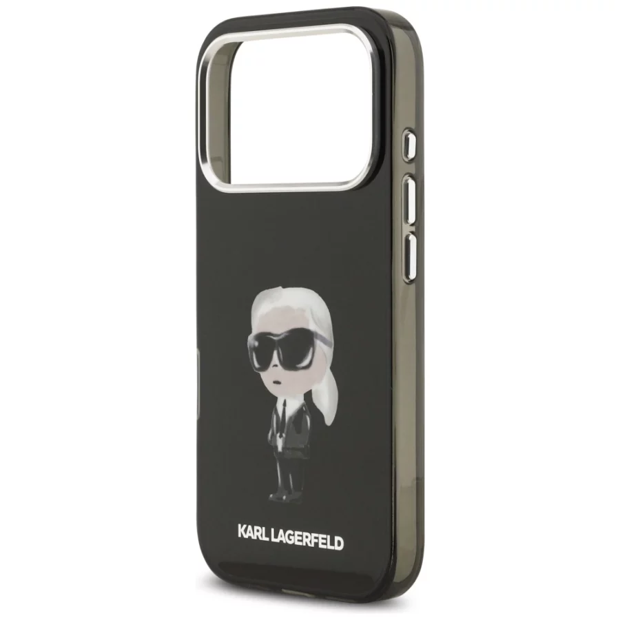 Etui Karl Lagerfeld IML Aquarelle Karl & Logo MagSafe na iPhone 17 Pro - czarne