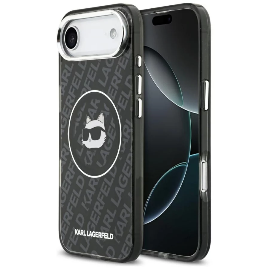Etui Karl Lagerfeld IML Choupette Head Logo MagSafe na iPhone Air - czarne