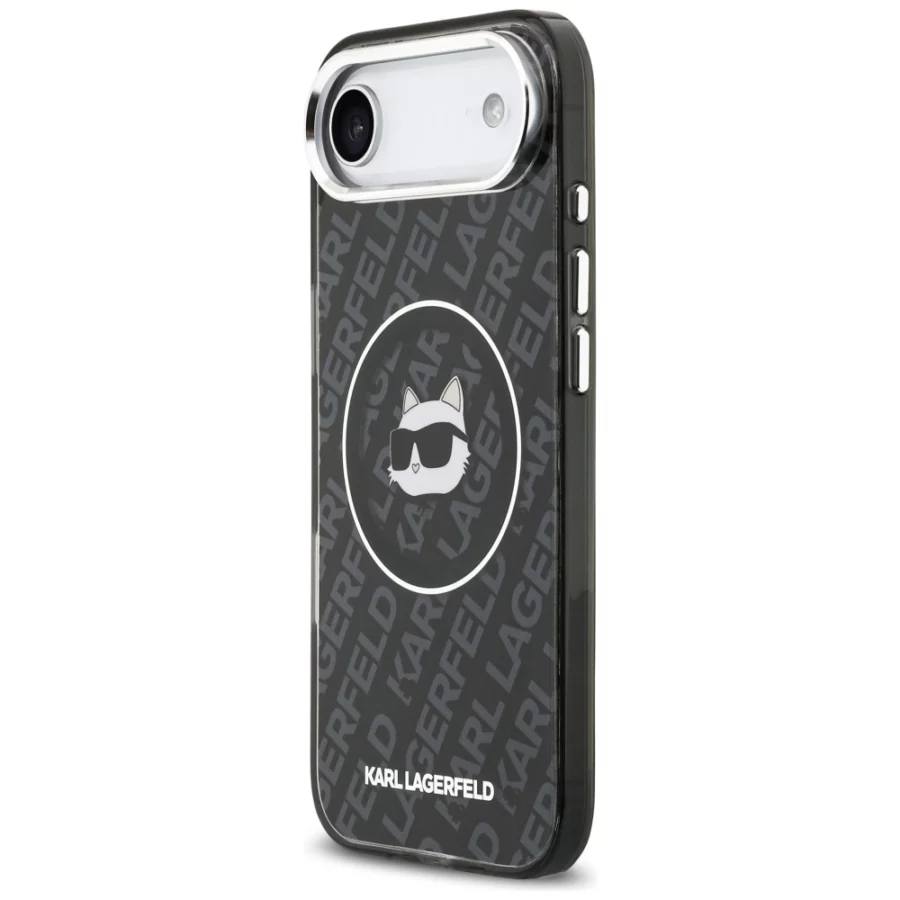 Etui Karl Lagerfeld IML Choupette Head Logo MagSafe na iPhone Air - czarne