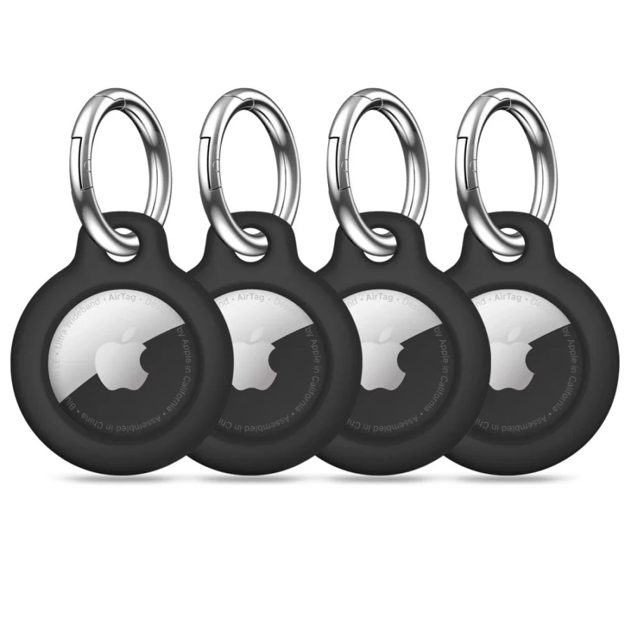 Etui Tech-Protect Rough 4-pack na Apple AirTag 1 / 2 - czarny