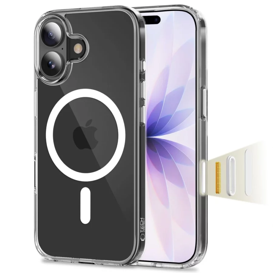 Etui Tech-Protect Flexair Hybrid CC MagSafe na iPhone 17 - przezroczyste