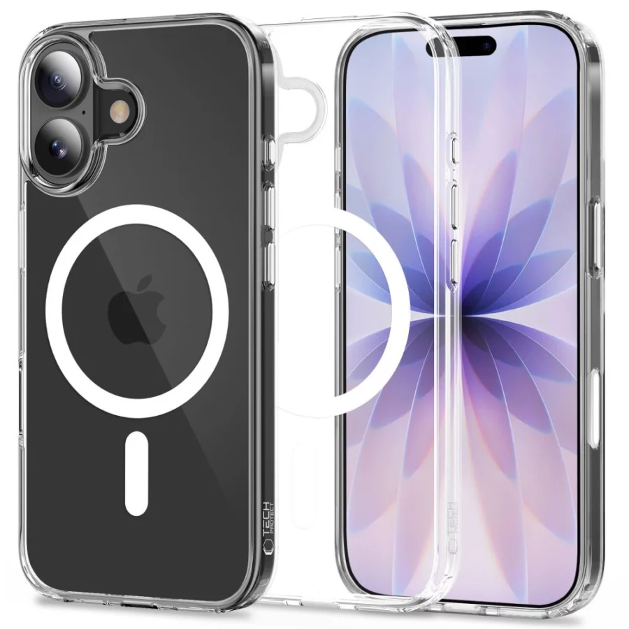 Etui Tech-Protect Flexair Hybrid CC MagSafe na iPhone 17 - przezroczyste