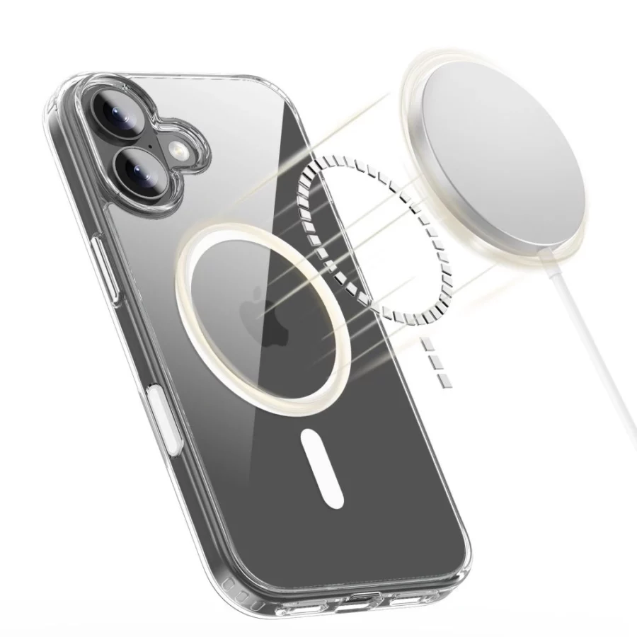 Etui Tech-Protect Flexair Hybrid CC MagSafe na iPhone 17 - przezroczyste