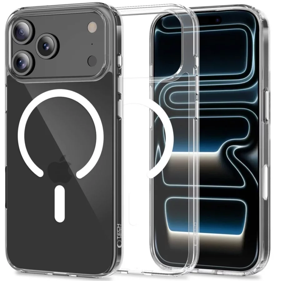 Etui Tech-Protect Flexair Hybrid CC MagSafe na iPhone 17 Pro - przezroczyste