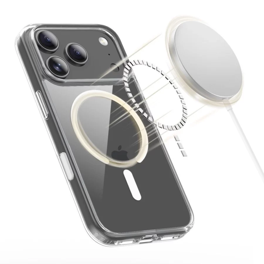 Etui Tech-Protect Flexair Hybrid CC MagSafe na iPhone 17 Pro - przezroczyste