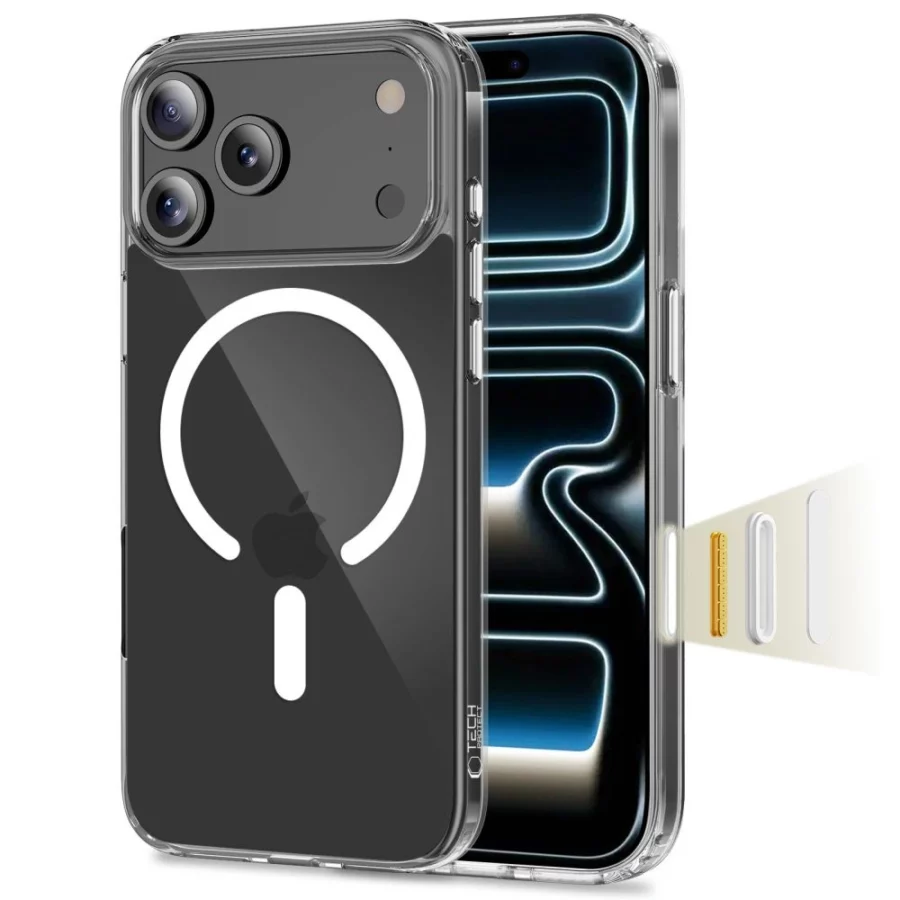 Etui Tech-Protect Flexair Hybrid CC MagSafe na iPhone 17 Pro Max - przezroczyste