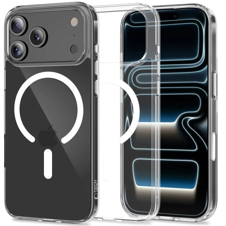 Etui Tech-Protect Flexair Hybrid CC MagSafe na iPhone 17 Pro Max - przezroczyste