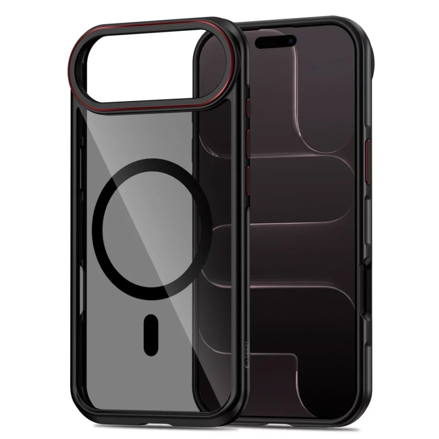 Etui Tech-Protect MagHybrid MagSafe na iPhone Air - czarno-czerwone