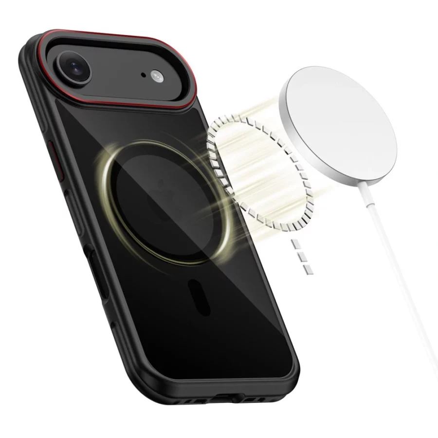 Etui Tech-Protect MagHybrid MagSafe na iPhone Air - czarno-czerwone