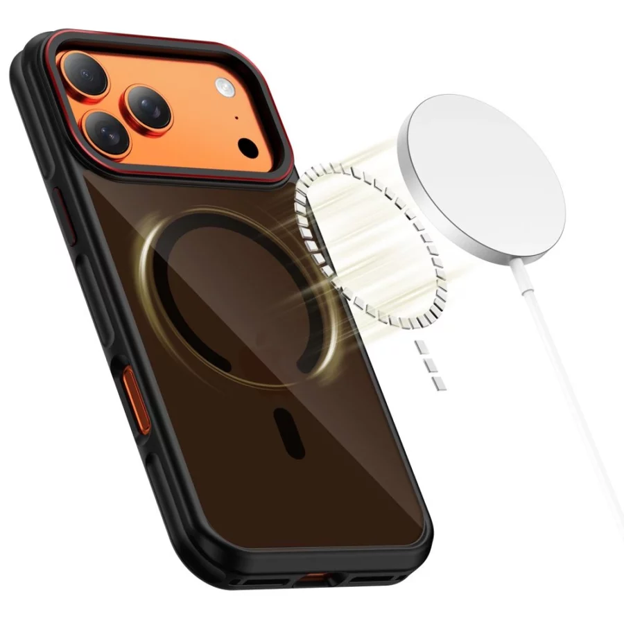 Etui Tech-Protect MagHybrid MagSafe na iPhone 17 Pro - czarno-czerwone