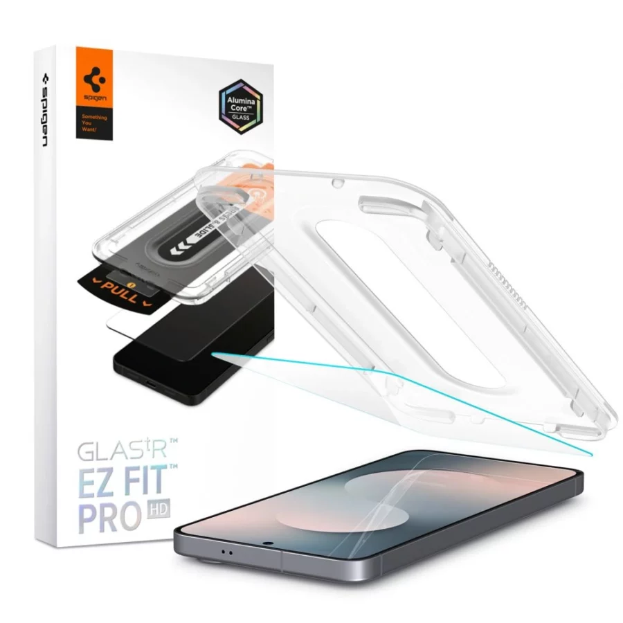 Szkło hartowane Spigen Glas.Tr "EZ FIT PRO" HD na Samsung Galaxy S25 FE