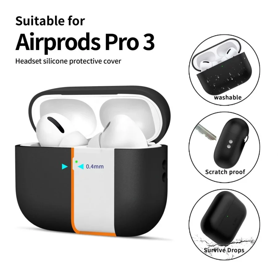 Etui Tech-Protect Silicone na AirPods Pro 3 - czarne